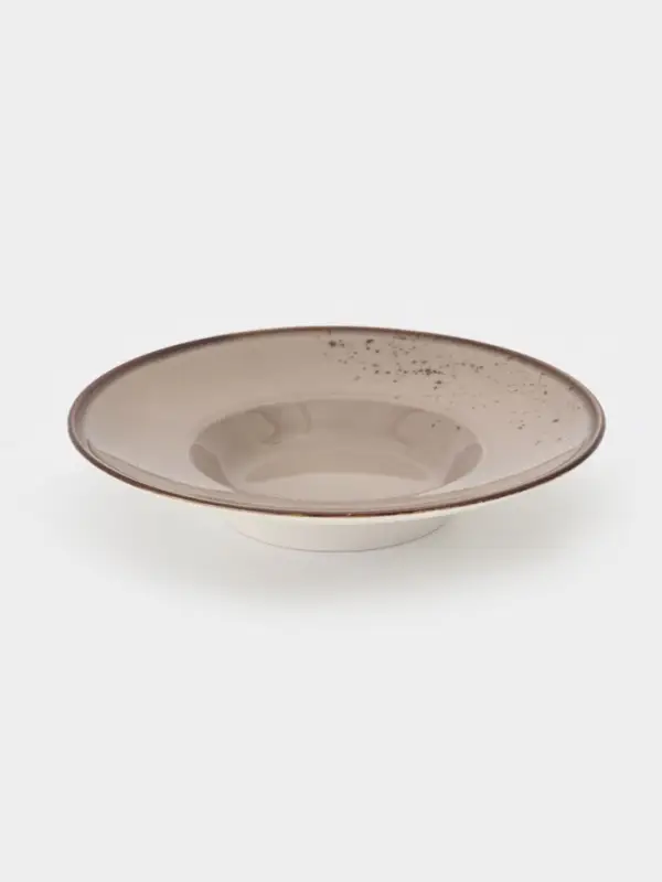 Тарелка для пасты Magistro &laquo;Церера&raquo;, 160 мл, d=21 см, фарфор, коричневая