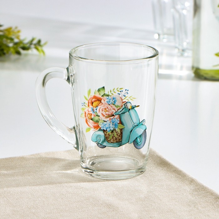 Кружка стеклянная «Капучино. Романтика», 300 мл Кружка стеклянная «Капучино. Романтика», 300 мл