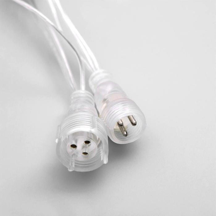 Гирлянда «Бахрома» 3 × 0.9 м, IP44, УМС, прозрачная нить, 232 LED, свечение синее, 220 В