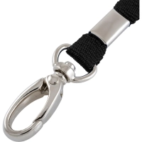 Держатель для бейджа на карабине черный лента+карабин LLL107