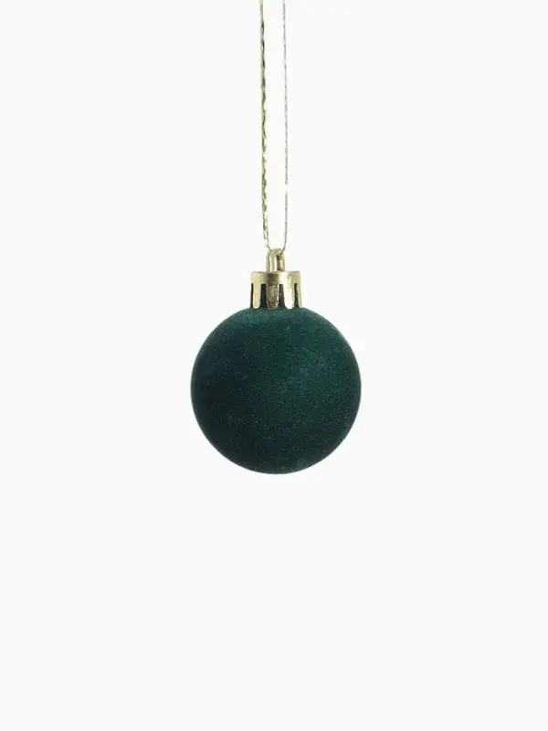 Набор шаров пластик d-4 см, 20 шт "Бархат. Феерия" зелёный