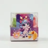 Печенье с предсказанием цветное в PVC-коробке "Сладкого нового года", 4 шт Печенье с предсказанием цветное в PVC-коробке "Сладкого нового года", 4 шт