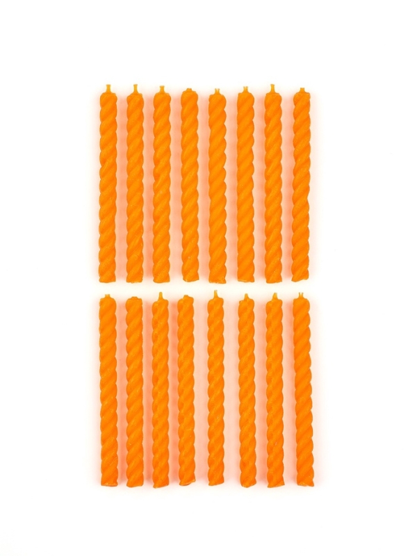 Свечи для торта, оранжевые, 16 шт., 6,5 х 0,5 см Свечи для торта, оранжевые, 16 шт., 6,5 х 0,5 см