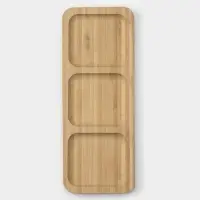 Менажница BellaTenero Striata, 3 секции, 25&times;9.5 см, бежевая