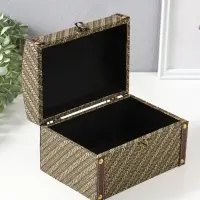 Шкатулка дерево "Диагональ" тина набор 2 шт 19х13,5х12 23х17х14 см