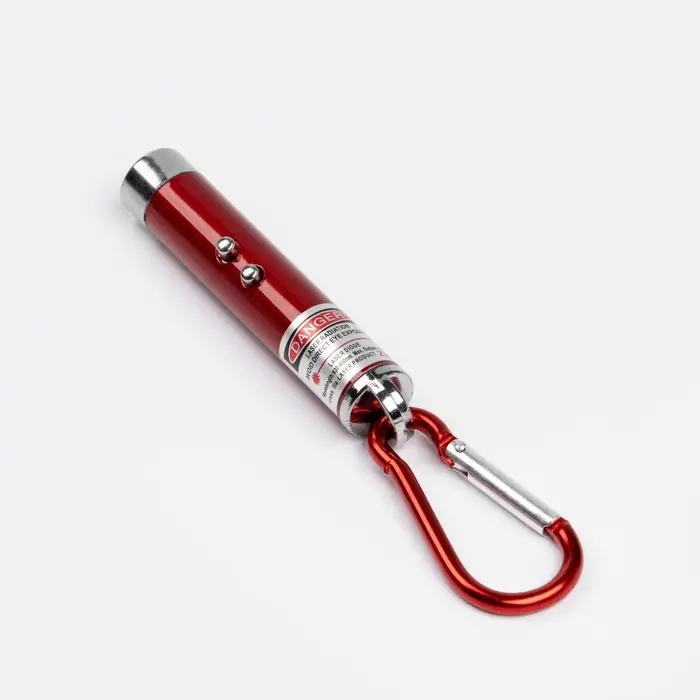 Лазерная указка, с карабином, дальность 1 км, 3 LR 44, 7.3 х 1.2 см, красный