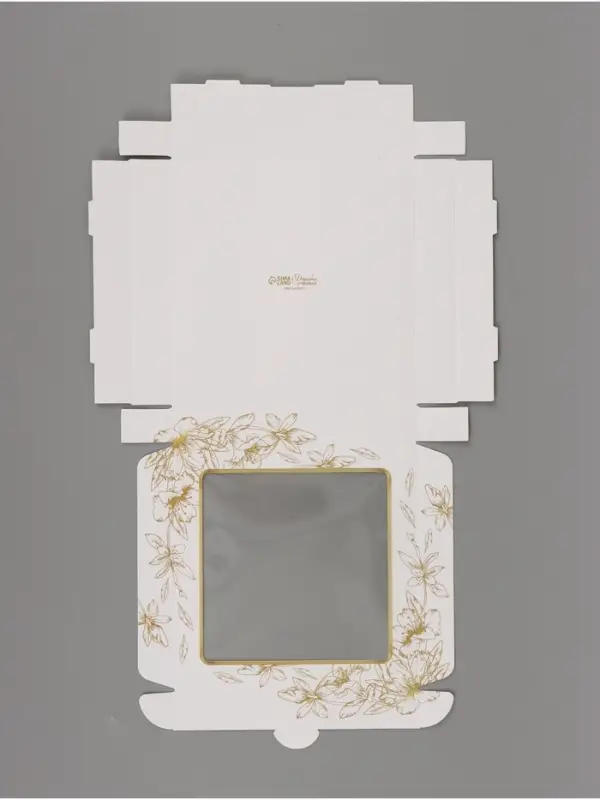 Коробка подарочная самосборная с окном &laquo;Цветы&raquo;, 19&times;19&times;3 см