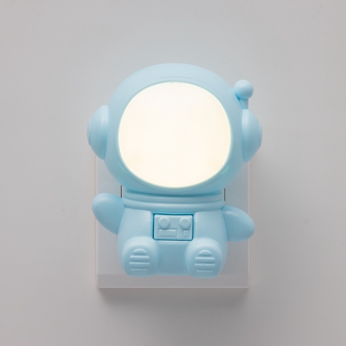 Ночник «Приветливый космонавт» 1Вт LED 4000-6000К голубой 10х9х11,5см