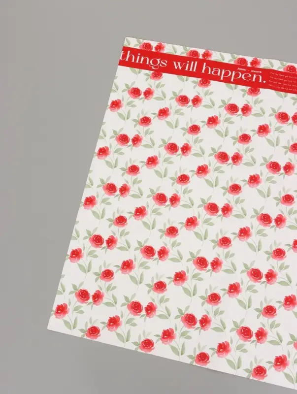 Пленка для цветов и букетов &laquo;Цветы&raquo;, красная, 57&times;57 см