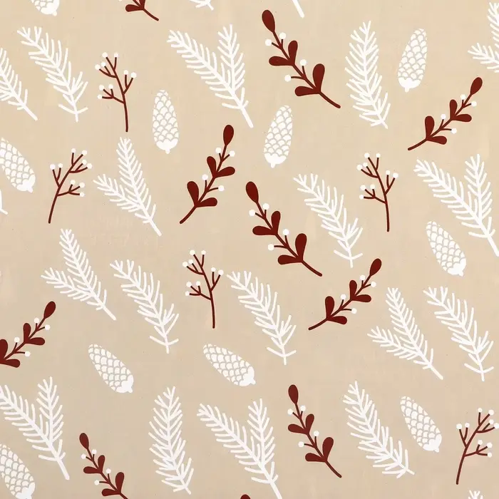 Бумага упаковочная новогодняя глянцевая двусторонняя «Изысканность», 50×70 см