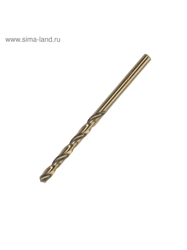 Сверло по металлу ТУНДРА, HSS-Co (5% кобальта), цилиндрический хвостовик, 4.5 мм