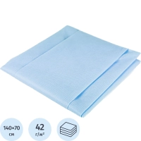 Простыня стерил. 140x70см спанбонд пл.42, голубая, 1шт./уп  Гекса