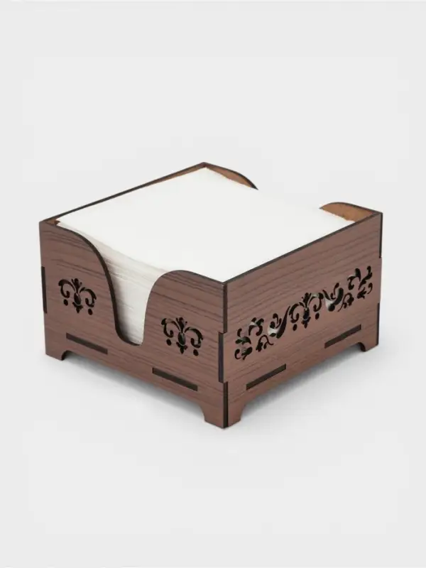 Салфетница деревянная Доляна &laquo;Орех&raquo;, 12.5&times;12.5 см, с салфетками, коричневая