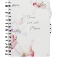 Бизнес-тетрадь А5,140л,кл,сп,пласт Attache Selection Flower Dreams I Choose