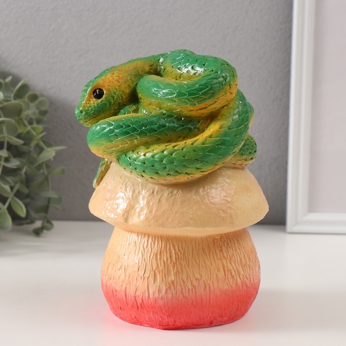 Копилка Копилка "ЗМЕЙКА НА ГРИБЕ" 18 х12 х 12 см.
