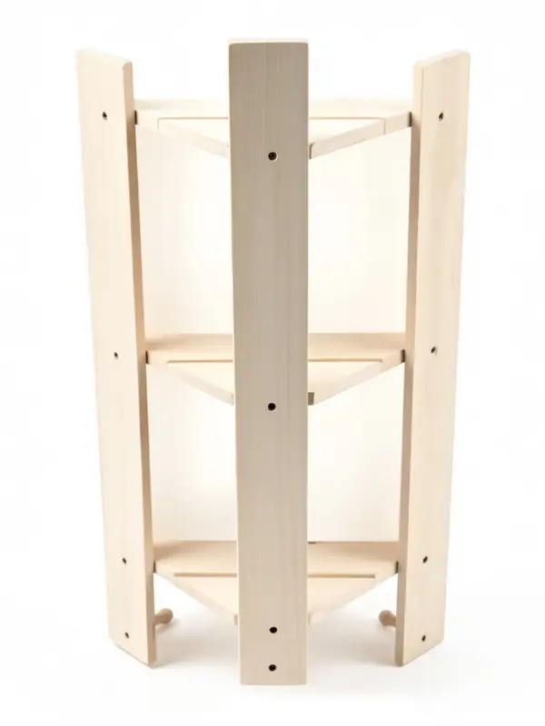 Полка угловая 3 яруса, 3 крючка 74х40х16 см