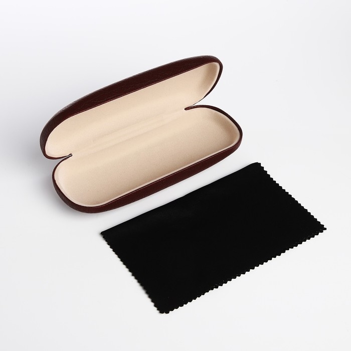 Футляр для очков на хлопушке, длина 16 см, цвет бордовый Футляр для очков на хлопушке, длина 16 см, цвет бордовый