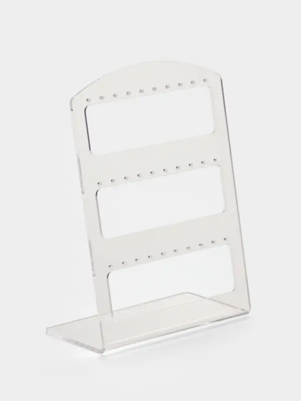 Подставка под серьги на 15 пар, 12.5&times;5.5&times;16.5 см, оргстекло 3 мм