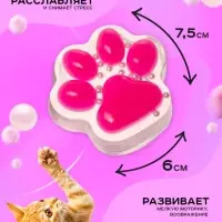 Сквиш антистресс - игрушка Funny toys &laquo;Мяк-жмяк. Лапка&raquo;, прозрачная, ярко-розовая
