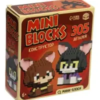 UNICON Конструктор "MiniBlocks", кот и мышка, 2 в 1 UNICON Конструктор "MiniBlocks", кот и мышка, 2 в 1