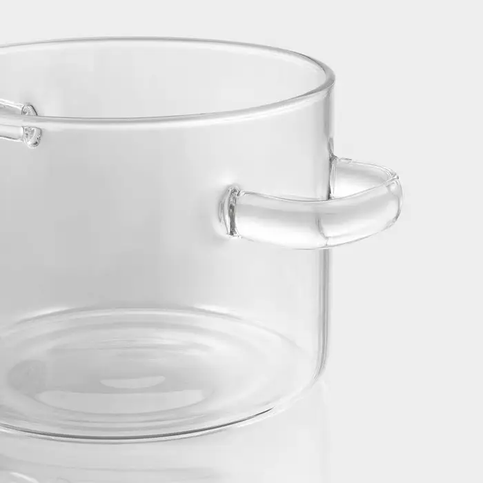 Кастрюля Magistro &laquo;Лия&raquo;, 1.2 л, d=14 см, с крышкой, жаропрочное стекло, прозрачная