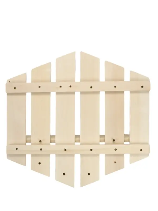 Полка - вешалка для бани и сауны &laquo;Рассвет&raquo;, 52&times;5&times;50 см, дерево, 4 крючка