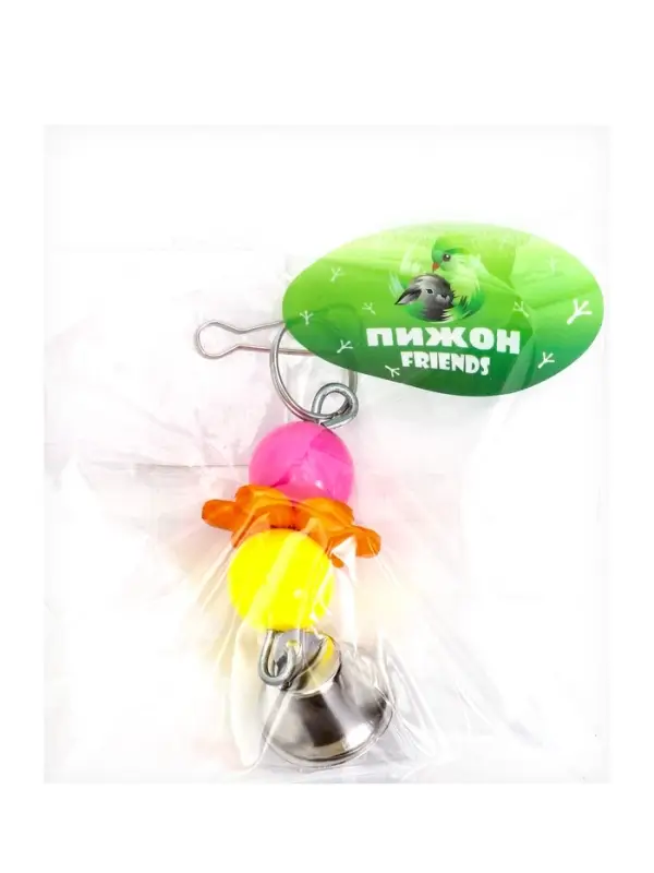 Игрушка для птиц &laquo;Цветочек&raquo;, 10&times;3 с, с шариками, цвет МИКС