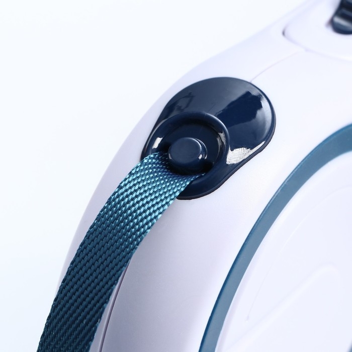 Рулетка с системой эффективного скручивания поводка, 5 м, до 20 кг, серо-синяя Рулетка с системой эффективного скручивания поводка, 5 м, до 20 кг, серо-синяя