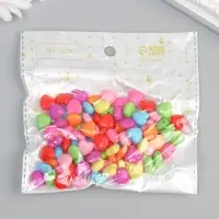 Набор бусин для рукоделия и плетения &laquo;Арт Узор. Сердечко пузатое&raquo;, цветные, 100 шт. 1&times;1.1 см