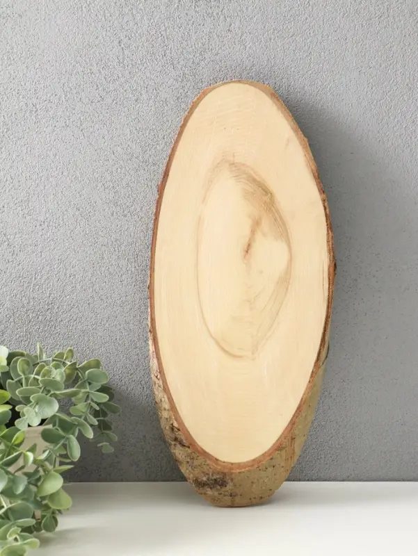 Спил осины, косой, слэб для декора, 35&times;16&plusmn;2 см