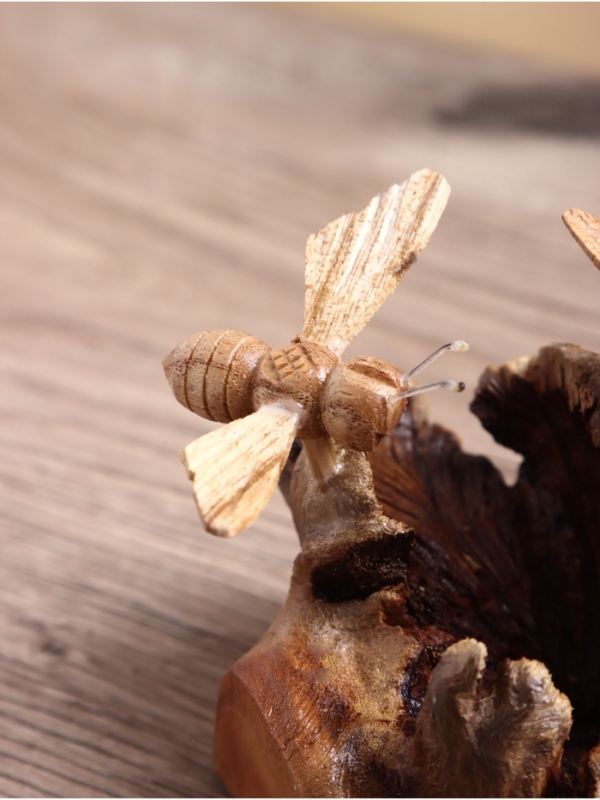 Сувенир  Сувенир "Пчелки" дерево Джати и Камал, 9х6х6 см