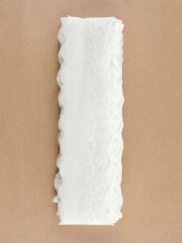 Кружево шитьё, 55 мм, 13&plusmn;1 м, белое
