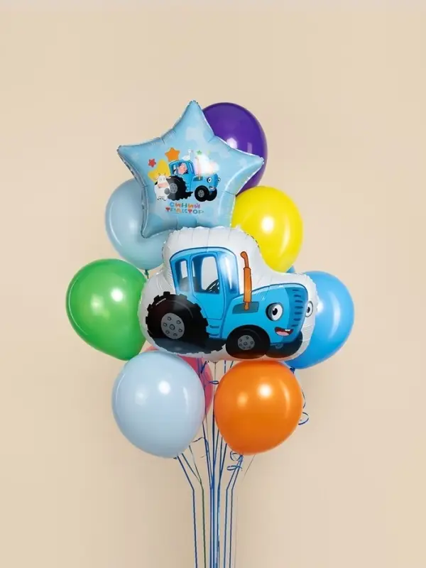 Воздушный шар фольгированный 26" &laquo;Синий трактор&raquo;, фигура