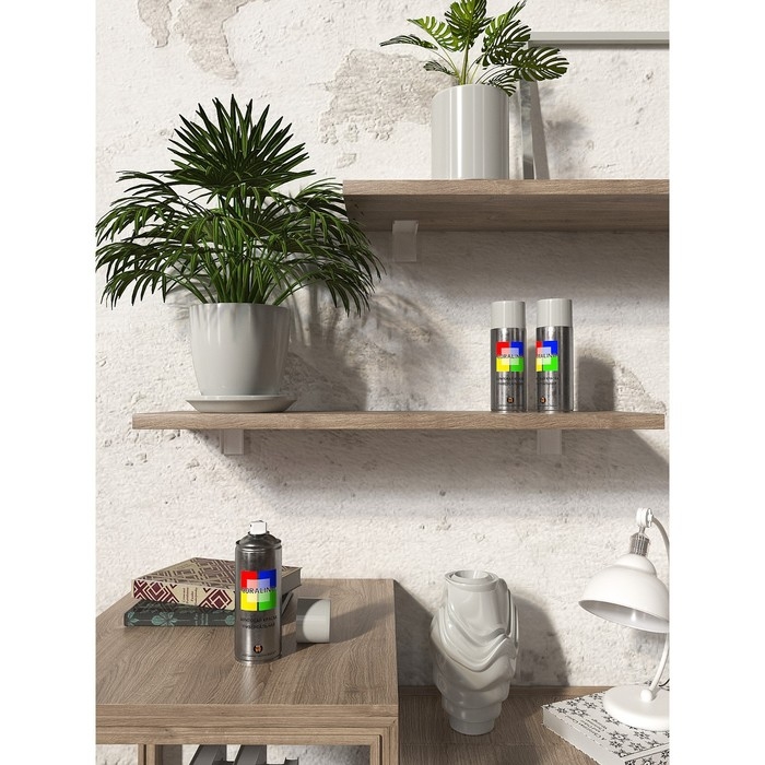 Аэрозольная краска эмаль  Светло-Серая 520мл CORALINO RAL7035 Аэрозольная краска эмаль  Светло-Серая 520мл CORALINO RAL7035