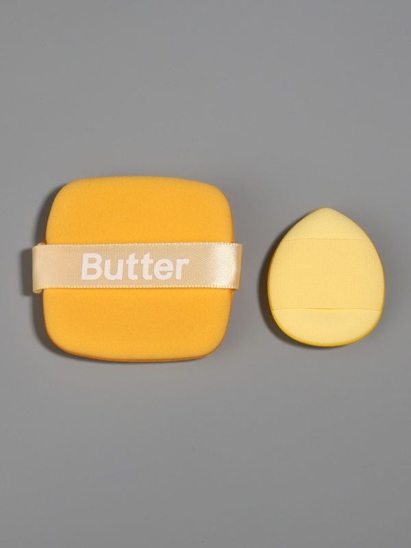 Набор спонжей д/макияжа 2 шт: капля, пуховка в пласт футляр латекс желтый пакет QF Набор спонжей д/макияжа 2 шт: капля, пуховка в пласт футляр латекс желтый пакет QF