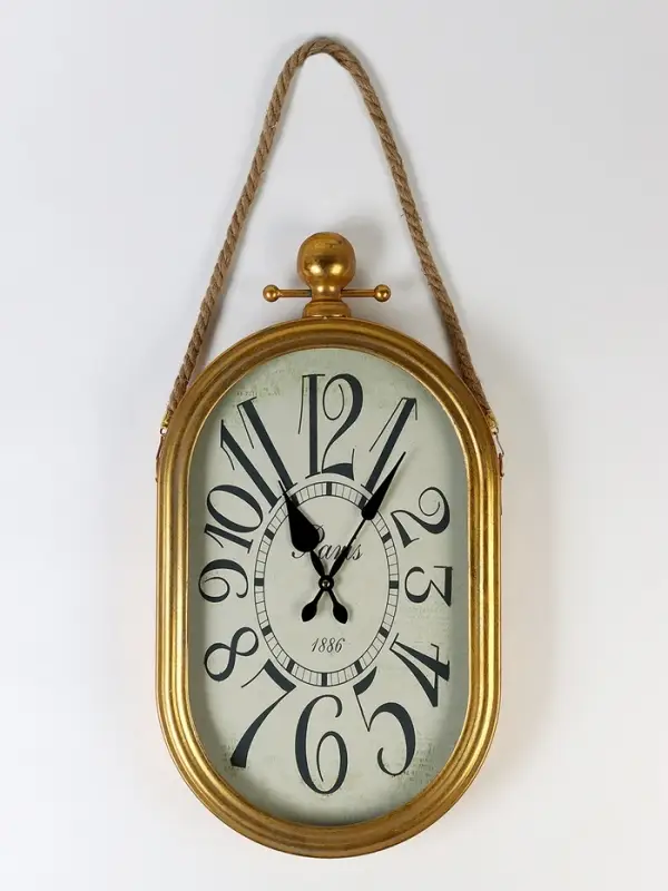 Часы настенные интерьерные &laquo;Кортили&raquo;, дискретный ход, на подвесе, 35&times;64 см, золотистые, от батарейки 1&times;АА