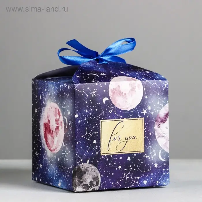 Коробка подарочная складная, упаковка, &laquo;Космос&raquo;, 12 х 12 х 12 см