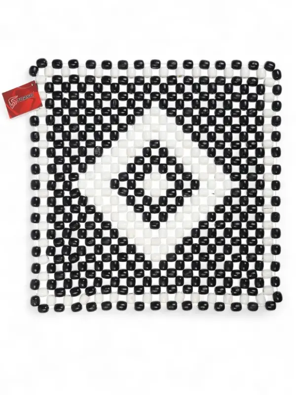 Накидка массажер TORSO на сиденье 42&times;42 см, дерево, черный с белым