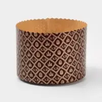 Формы для выпечки кулича бумажные &laquo;ХВ яйцо&raquo;, одноразовые, набор 10 шт., 13.4&times;9.5 см, коричневые