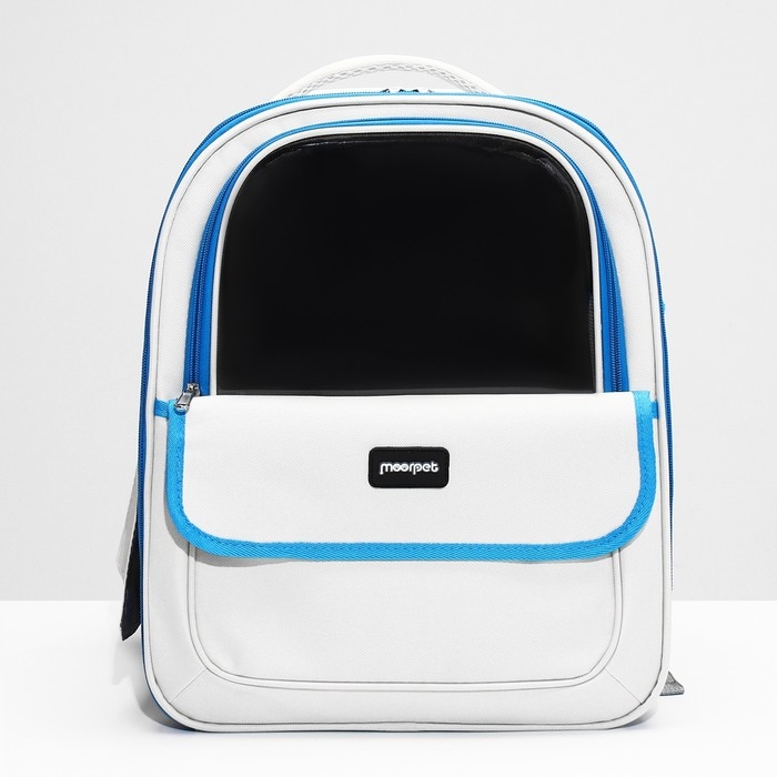 Рюкзак-переноска для кошек и собак, 30 х 40 х 25 см, белый/голубой Рюкзак-переноска для кошек и собак, 30 х 40 х 25 см, белый/голубой
