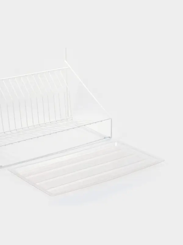 Сушилка для посуды с поддоном, 38.5&times;38.5&times;24 см, белый