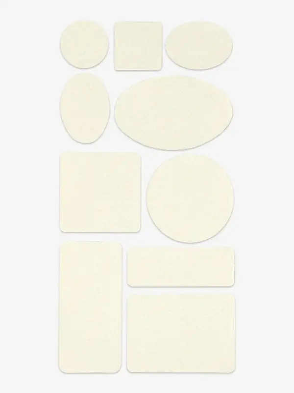 Заплатки клеевые, кожзам, лист 9&times;19 см, белые