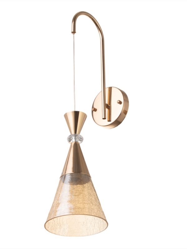 Бра «Рианна» 1х40Вт Е27 золото 23х15х49+80см