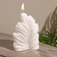 Свеча фигурная формовая &laquo;Лист&raquo;, 10&times;3&times;15 см, парафин, МИКС