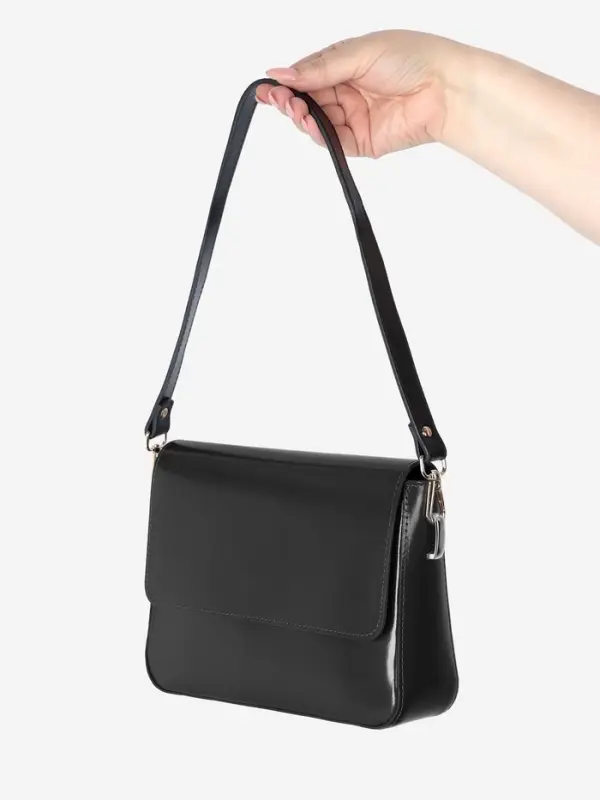 Ручка для сумки, с карабинами, 60&plusmn;1 см &times; 2 см, чёрная