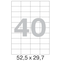 Этикетки самоклеящиеся кауч.к.52,5х29,7 40шт/л А4(100л/уп)