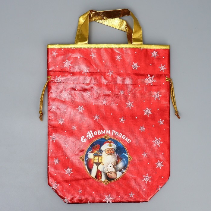 Пакет-мешок из нетканного материала «Дедушка Мороз», 25 х 32 см Пакет-мешок из нетканного материала «Дедушка Мороз», 25 х 32 см