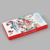 Коробка подарочная для шоколада с местом для денег &laquo;Новый год&raquo;, 20&times;12&times;2 см