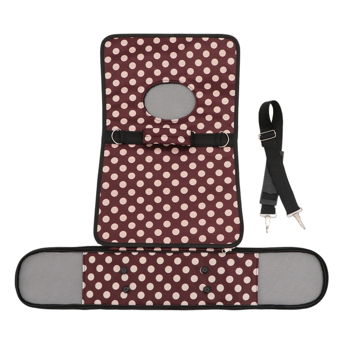 Сумка - переноска для животных  Сумка - переноска для животных "Горошек", коричневая, размер S, 37,5 х 17 х 22 см