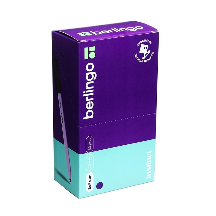 Ручка шариковая Berlingo Instinct, 0,7мм, синяя, корпус микс Ручка шариковая Berlingo Instinct, 0,7мм, синяя, корпус микс